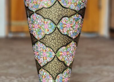 Table lamp base Vintage home decor art, Made in Kashmir from papier mache-
