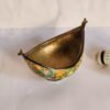 Vintage brass fruit bowl for kitchen decor, real gold artwork-