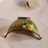 Vintage brass fruit bowl for kitchen decor, real gold artwork-