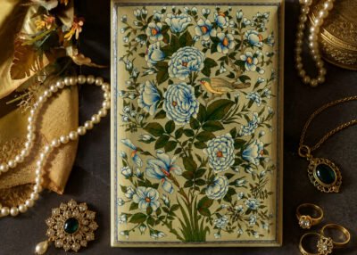Mughal Art Floral and Bird Lacquered Jewelry Box - Perfect for Holiday Decor and Gifting