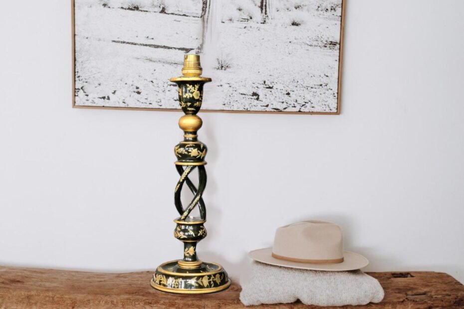 Vintage lamp mid century | Vintage floor lamp | wooden art deco lamp-