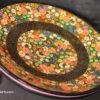 Wall plate Vintage (2000s) Real Gold painted Wall Art Paper mache Gulandar Gul design-