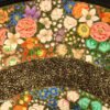 Wall plate Vintage (2000s) Real Gold painted Wall Art Paper mache Gulandar Gul design-
