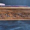 Wooden box for personalized jewellery storage with secret slider-