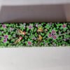Wooden pencil pouch holder candy dnd dice box with painted lacquered daffodil delight-8 inches-