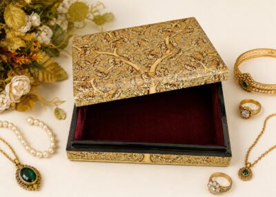 Jewelry  box paper mache-Mid century modern personalized gifts