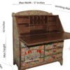 Unique Handcrafted Walnut Wood Desk – A Fusion of Elegance and Kashmiri Paper-Mache Artistry