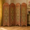 wall divider floral blue2 Floral Wooden Room Divider - Dual Art Themes, Floral Masterpieces-paper mache Kashmir