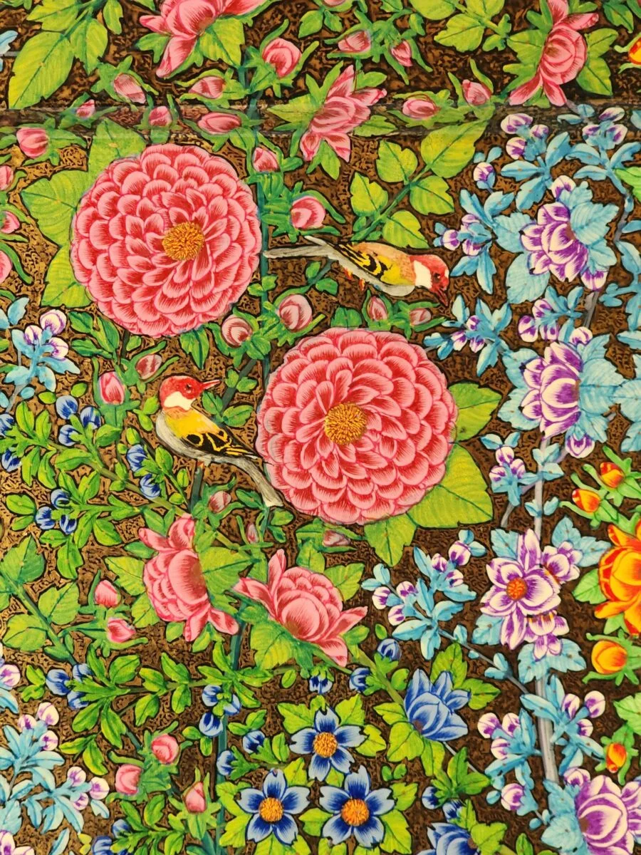 Intricate Paper Mache Patterns Wall Painting