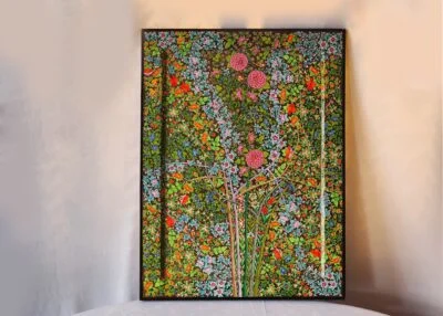Intricate Paper Mache Patterns Wall Painting