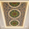 papier mache naqashi - karigari ceiling,Elaborate Persian ceiling medallion design