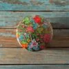 paper mache pill box,,small round box,