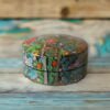 paper mache pill box,,small round box,