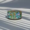 Real Gold oval paper mache box