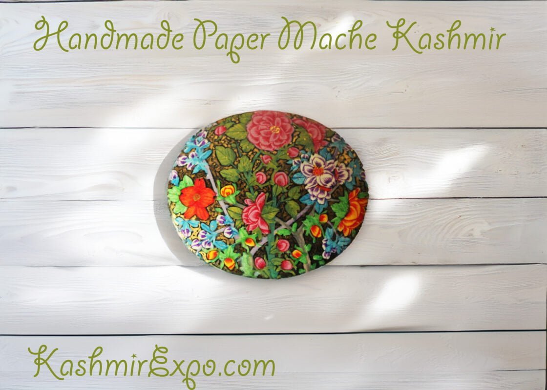 Real Gold oval paper mache box