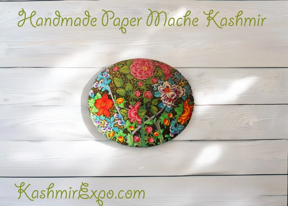 Real Gold oval paper mache box