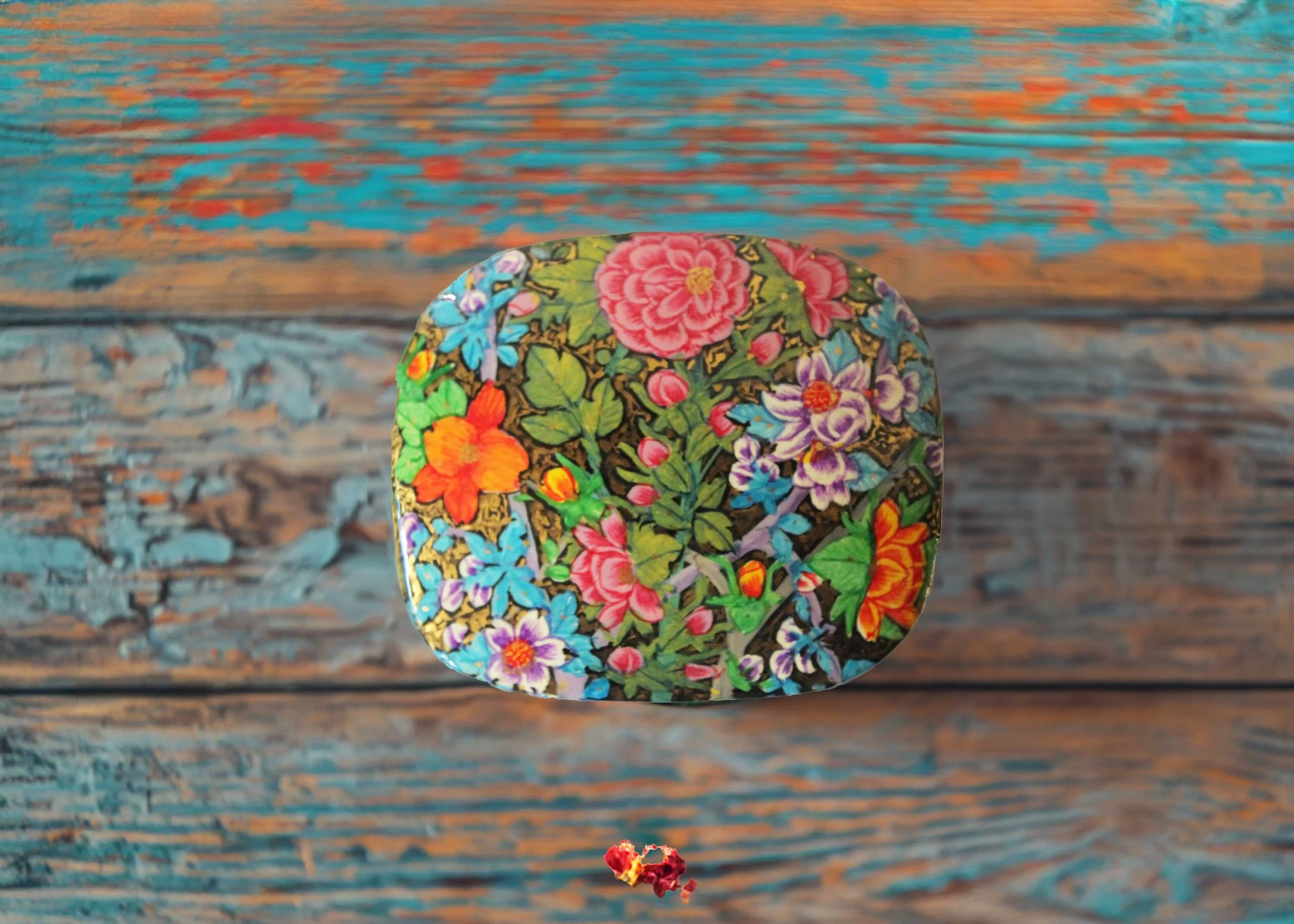 Handcrafted Paper Mache Pill Box