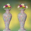embossed flower vase