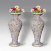 embossed flower vase
