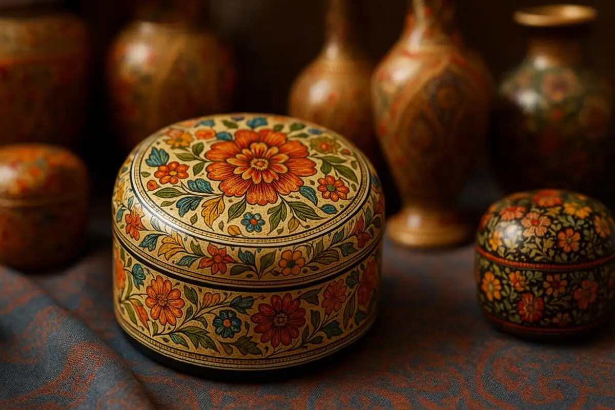kashmiri paper mache boxes