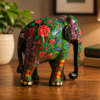 Handcrafted Floral Elephant Figurine