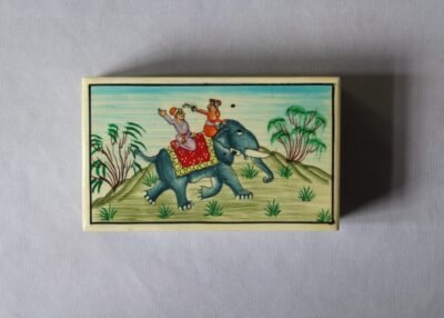 Artisan
Miniature Painting Box - Handcrafted Paper-Mache Wood (5×3 inches)