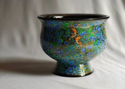 Premium
Authentic Kashmiri Paper Mache Tulwor Bowl 27 cm – Real Gold Artwork