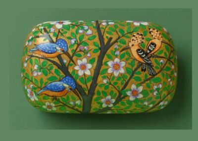 Luxury
gift box handmade (7×4×3 inches) – Bird & Floral Gold Artwork