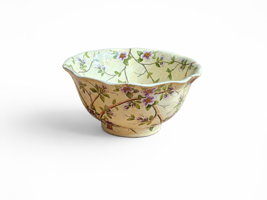Kashmiri Paper Mache Floral Bowll