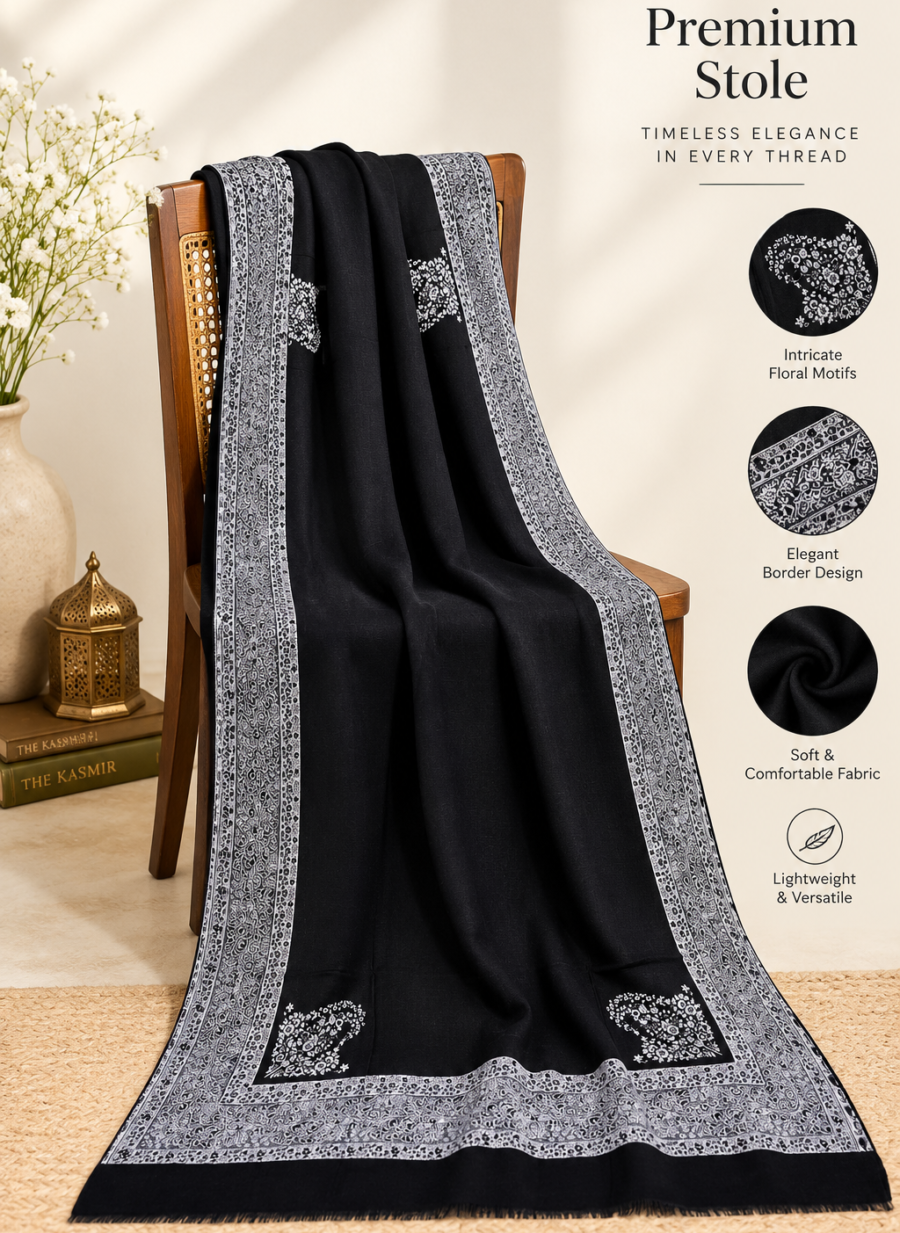 Pure Handloom Pashmina Stole Kashmir