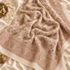 Ivory sozni bridal pashmina stole styled as a flat lay