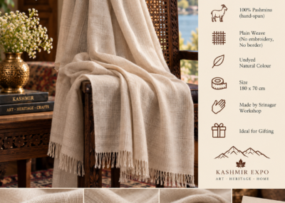 Pashmina Stole, Plain Weave