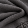 Close-up of fine charcoal pashmina weave