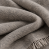 Close-up of natural grey wool weave texture