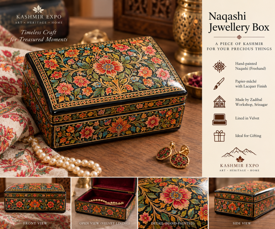 Naqashi jewellery box